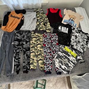 Boys Clothing Lot 12 Pieces- Size 7-8 - Boys Joggers, Pajamas, Tops, T Shirts